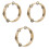 3Pièces Tambourines À Main Métal Et Bois Jouets Percussion Multi Usage 3