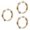 3Pièces Tambourines À Main Métal Et Bois Jouets Percussion Multi Usage 6