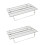 2Pièces Support Barbecue Extérieur Acier Inoxydable Argent Pliable 6