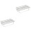 2Pièces Support Barbecue Extérieur Acier Inoxydable Argent Pliable 4
