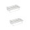 2Pièces Support Barbecue Extérieur Acier Inoxydable Argent Pliable 8