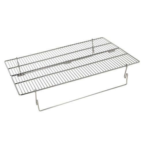 2Pièces Support Barbecue Extérieur Acier Inoxydable Argent Pliable 1