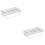 2Pièces Support Barbecue Extérieur Acier Inoxydable Argent Pliable 7