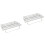 2Pièces Support Barbecue Extérieur Acier Inoxydable Argent Pliable 5