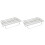2Pièces Support Barbecue Extérieur Acier Inoxydable Argent Pliable 3