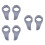3Paires Repose-Mains Guidon Route Gris Résistant 7