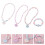 2Ensembles Kit Collier Et Bracelet Bijoux Mode Fille 8