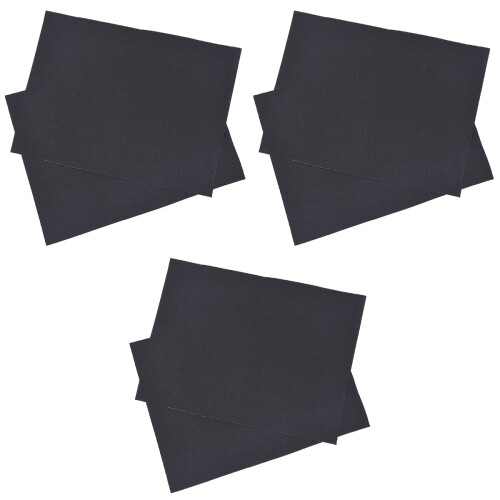 6Pièces Tapis De Présentation Auto-Adhésif Noir En Tissu Velours 2