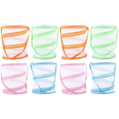 8Pièces Filet À Tissu Assorti Cage Portable Pour Observation 2