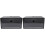 2Pcs Simple Black Shoes Storage Box Plastic with Easy Side Opening 2