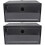 2Pcs Simple Black Shoes Storage Box Plastic with Easy Side Opening 5