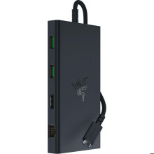USB-C Docking Station - Razer - 11 Ports - Brushed Aluminum - Compatible with Windows - HDMI, Ethernet - Refurbished
