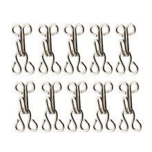 100Pièces Boucles Crochet Métal Argenté Pour Couture Et Habillement