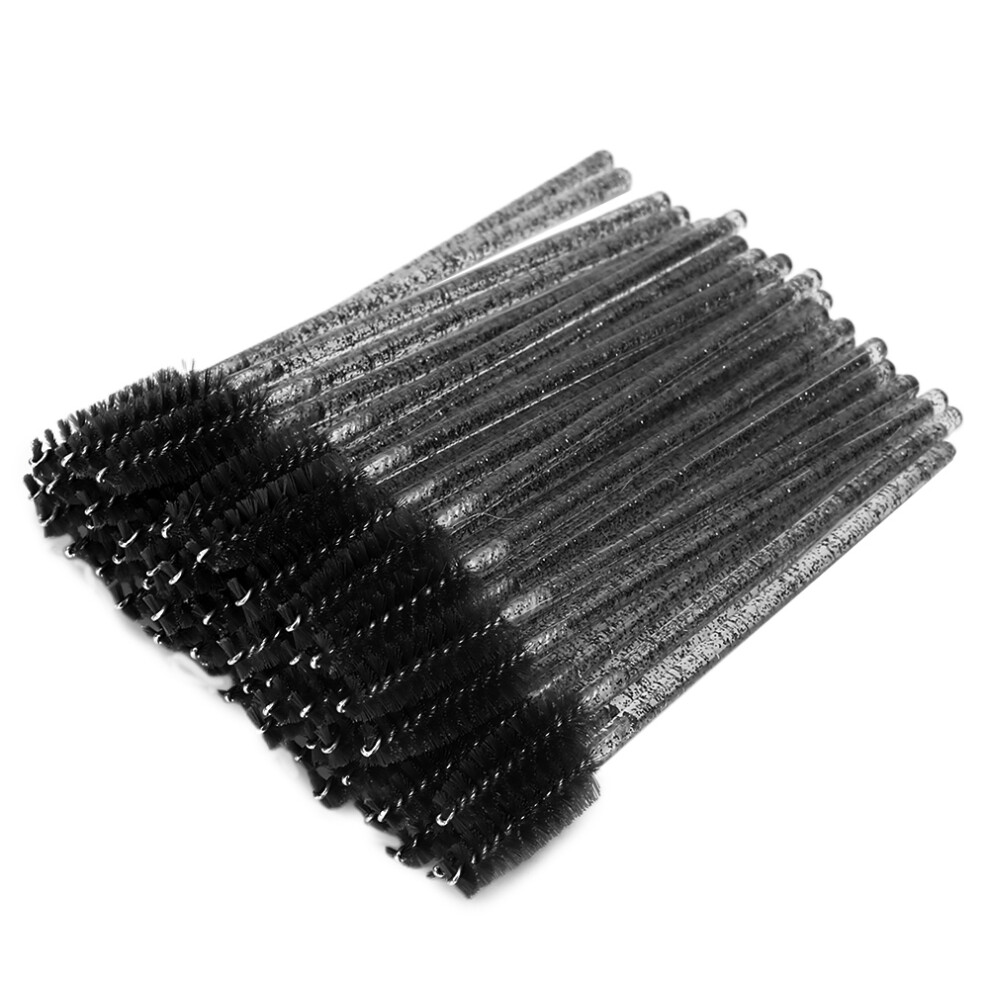 50pcs Mascara Brushes, Crystal Handle For No Clumping Mascara Application, Travel-Friendly For Halloween Parties For Nightclubs For Daily Use