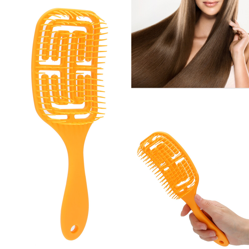 Unisex Orange Styling & Detangling Hair Comb For Curly Hair Scalp Massage