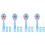 4Sets Kinderspielzeug Bubble Blau Mit Leuchtendem Hexenstab 4