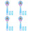4Sets Kinderspielzeug Bubble Blau Mit Leuchtendem Hexenstab 5