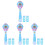 4Sets Kinderspielzeug Bubble Blau Mit Leuchtendem Hexenstab 2