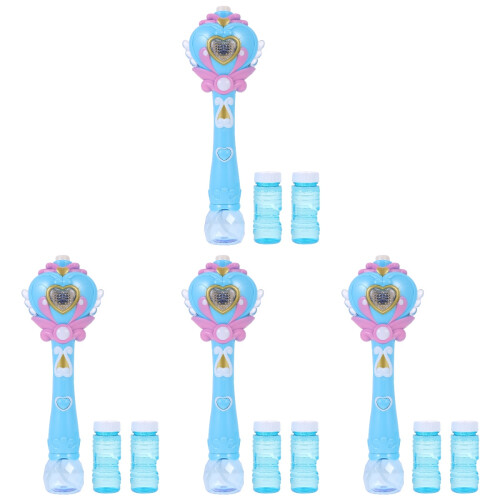 4Sets Kinderspielzeug Bubble Blau Mit Leuchtendem Hexenstab 1