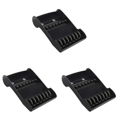 3Pièces Organiseur Noir Accessoires Ciseaux Clips Salon 1