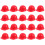 80Pièces Casques De Protection Mini Poupées ABS Rouge Confortables 1