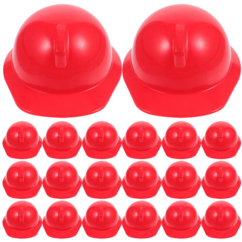 80Pièces Casques De Protection Mini Poupées ABS Rouge Confortables 2