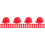 80Pièces Casques De Protection Mini Poupées ABS Rouge Confortables 5