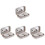 4Sets Compact Grey Contact-Lens Storage Kit with Removal Tool & Holder 4