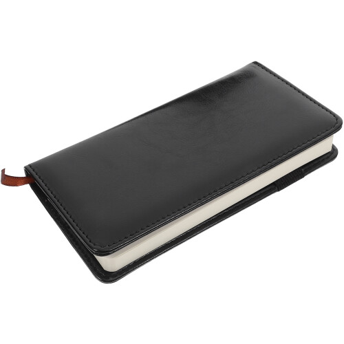 3Pcs Sleek Black Notepad PU Planner Journal for Home and Office