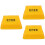 3Pcs Yellow Plastic Trash Can Cover Swing Top Lid Replacement 7