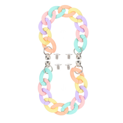 4Pcs Lightweight Acrylic Phone Case Chain Detachable Decorative Strap
