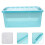 2Pcs Portable Storage Case Green PP Plastic Toolbox for Small Tools 10