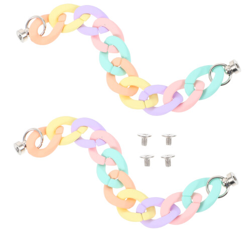 4Pcs Lightweight Acrylic Phone Case Chain Detachable Decorative Strap 1