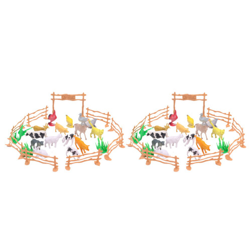 4Sets Multi Durable Simulation Farm Fence Toy Funny Educational Kids