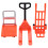 4Sets Orange Mini Platform Cart Forklift Hand Trolley Plastic Toy 2
