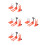 4Sets Orange Mini Platform Cart Forklift Hand Trolley Plastic Toy 5