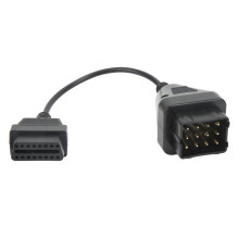 Ontworpen voor gebruik met multiplexers of VCI, OBD2/OBD II-diagnoseadapterkabel met 16-pins naar 12-pins adapterfunctionaliteit, universeel geschikt