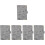 5Pcs Protective Grey PU A6 Budget Binder Cover Journal Shell 7