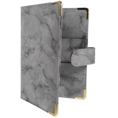 5Pcs Protective Grey PU A6 Budget Binder Cover Journal Shell 1