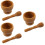 3Pcs Ergonomic Brown Garlic Pounder Kitchen Tools 7