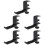 5Pcs Adjustable Headphone Hanger Aluminum Desktop Stand Foldable Black 8