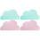 4Pcs Baby Silicone Placemat Cloud Shaped Portable Roll Up Table Mat 2