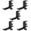 5Pcs Adjustable Headphone Hanger Aluminum Desktop Stand Foldable Black 10