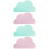 4Pcs Baby Silicone Placemat Cloud Shaped Portable Roll Up Table Mat 5