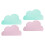 4Pcs Baby Silicone Placemat Cloud Shaped Portable Roll Up Table Mat 4
