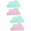 4Pcs Baby Silicone Placemat Cloud Shaped Portable Roll Up Table Mat 7