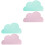 4Pcs Baby Silicone Placemat Cloud Shaped Portable Roll Up Table Mat 3