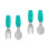 2Sets Green Baby Utensil Stainless Steel Fork Spoon Training Tableware 4