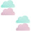 4Pcs Baby Silicone Placemat Cloud Shaped Portable Roll Up Table Mat 6