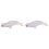 2Pcs White Model Marine Animal Toy Decorative Figurine 2
